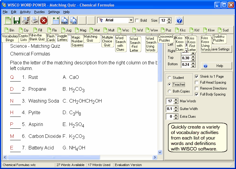 WISCO Word Power Screenshot